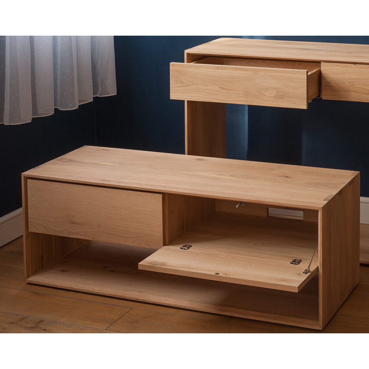 Ehan Oak Wood Media Unit
