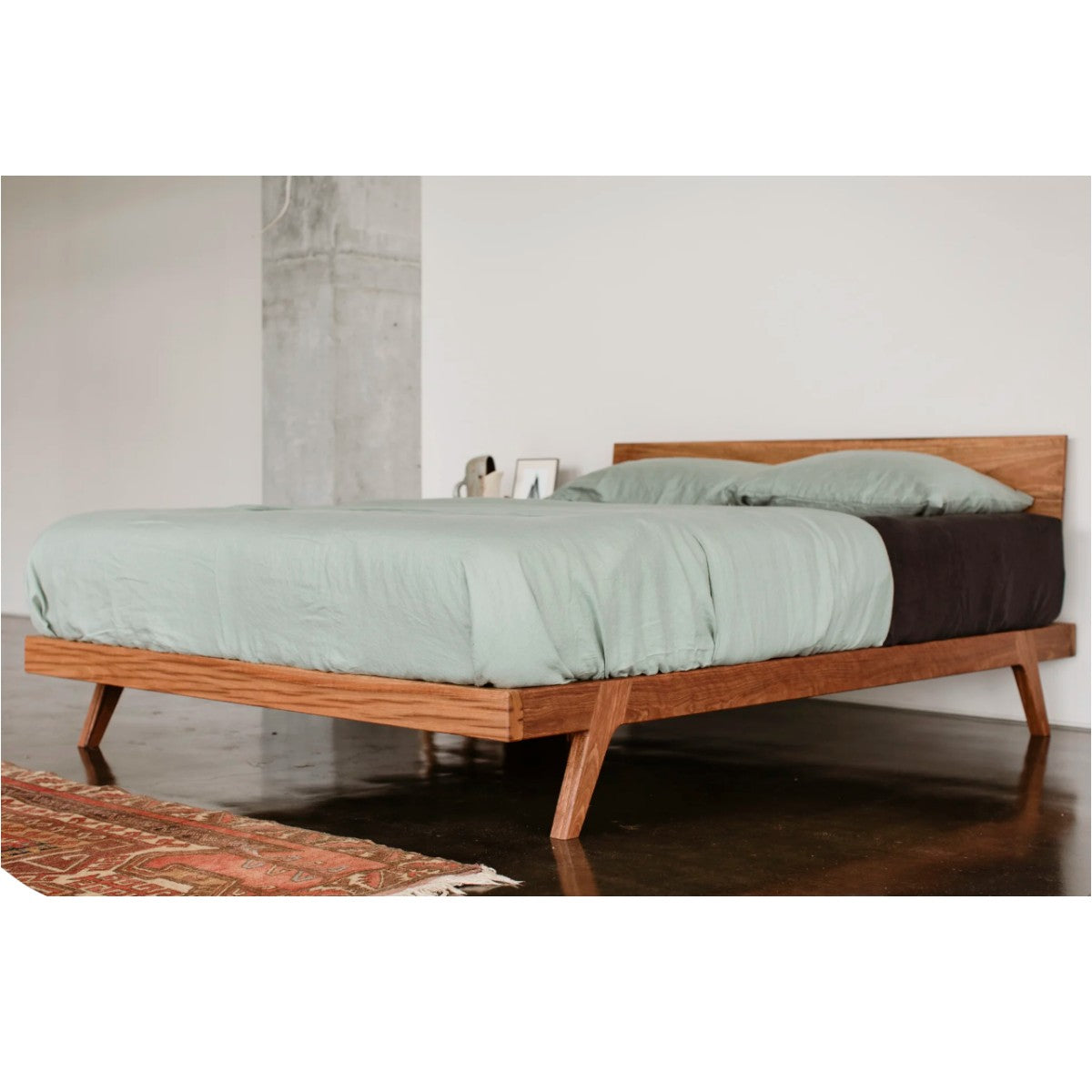 Eleri Walnut Wood Bed