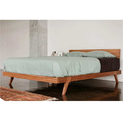 Eleri Walnut Wood Bed