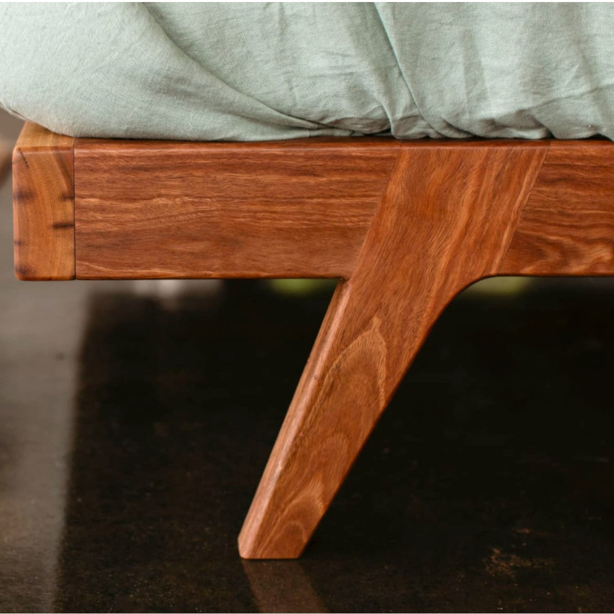 Eleri Walnut Wood Bed