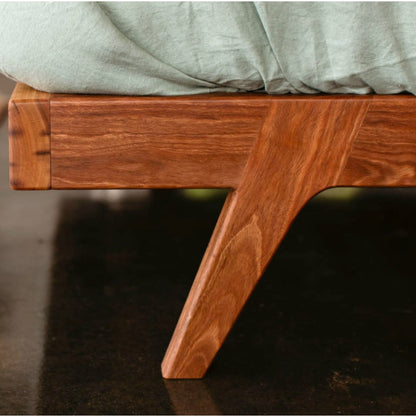 Eleri Walnut Wood Bed
