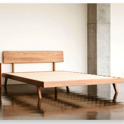 Eleri Walnut Wood Bed