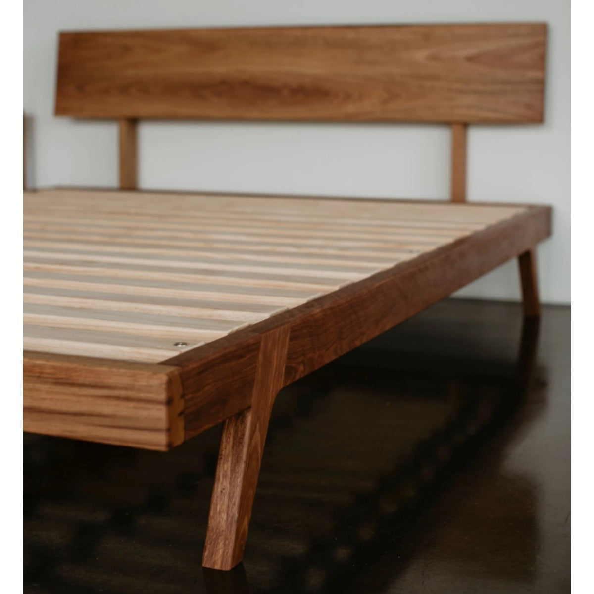 Eleri Walnut Wood Bed