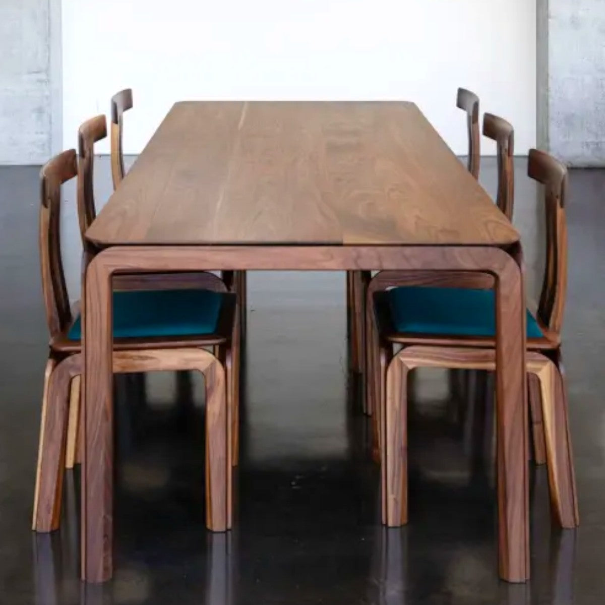Elettra Walnut Wood 6 Seater Dining Table