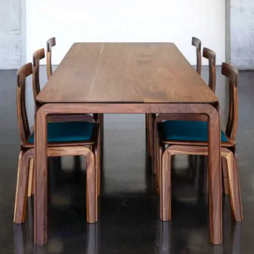 Elettra Walnut Wood 6 Seater Dining Table