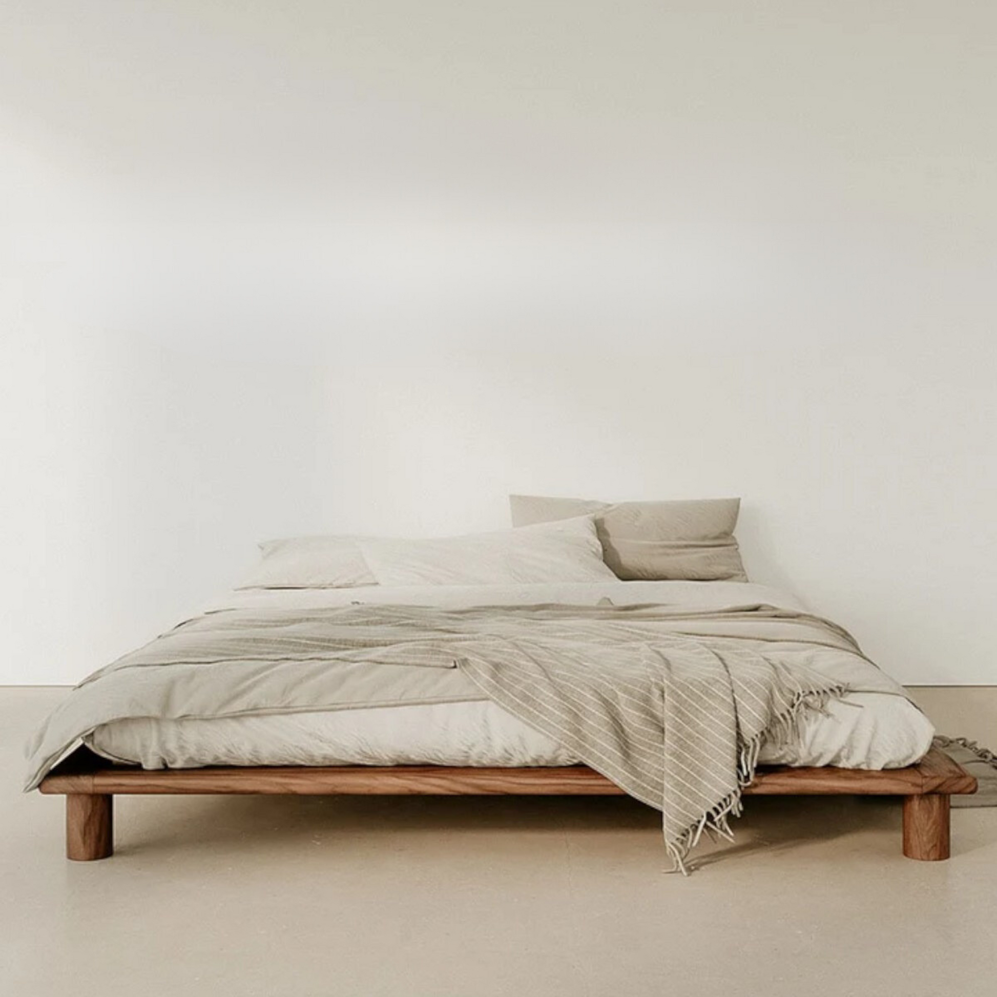 Elida Walnut Wood Bed