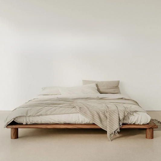 Elida Walnut Wood Bed