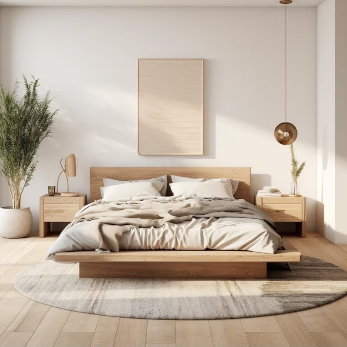Elie Oak Wood Bed