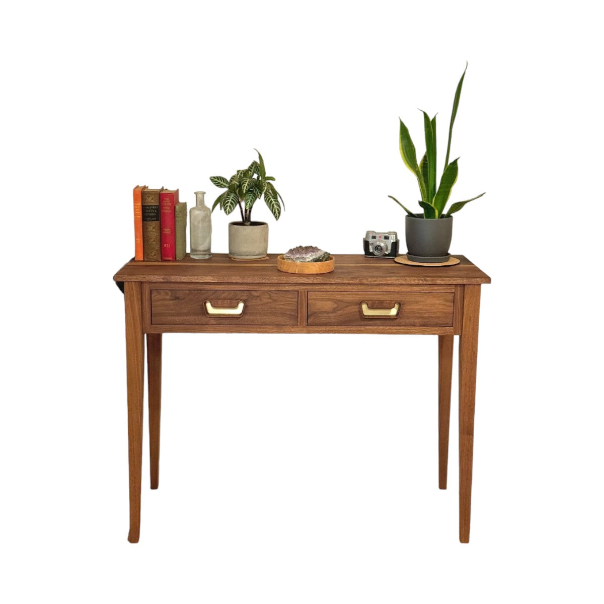 Evers Walnut Wood Console Table