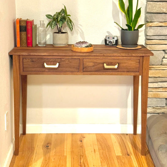 Evers Walnut Wood Console Table