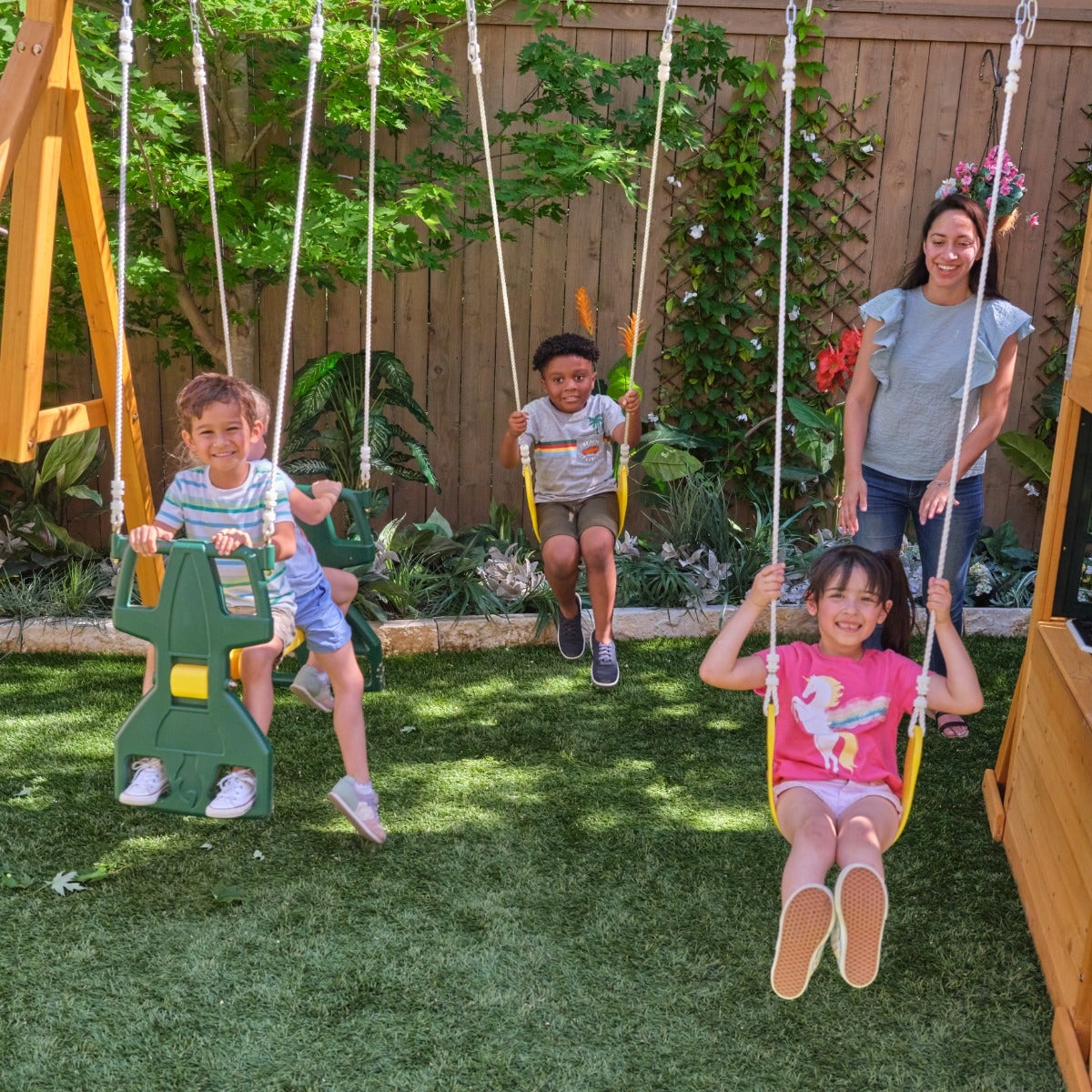 Bear Cave Lodge Swing Set - Installation Available