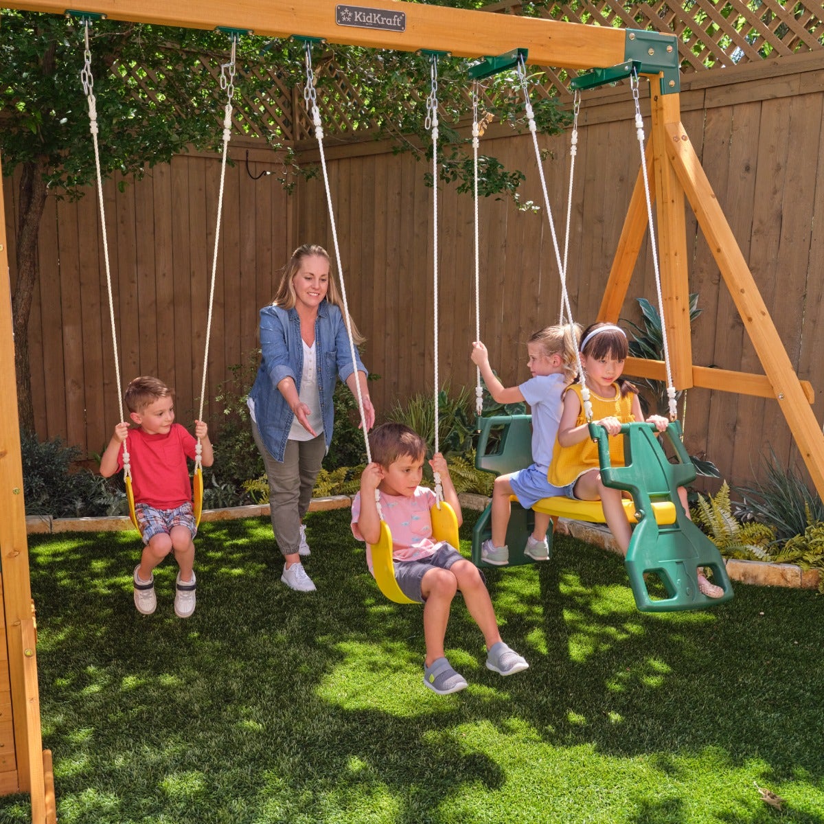 Bear Cave Lodge Swing Set - Installation Available