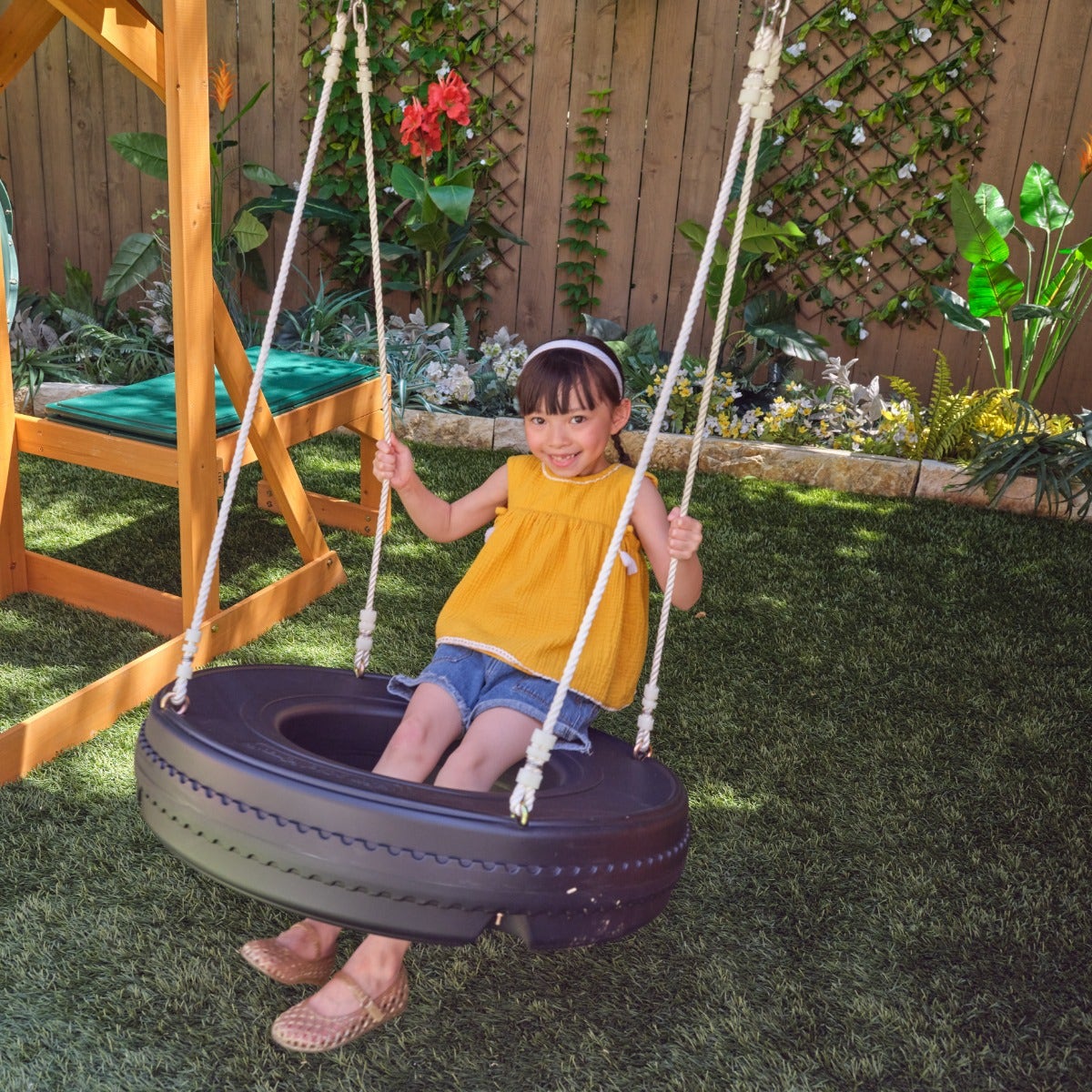 Bear Cave Lodge Swing Set - Installation Available