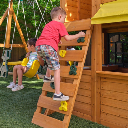Bear Cave Lodge Swing Set - Installation Available