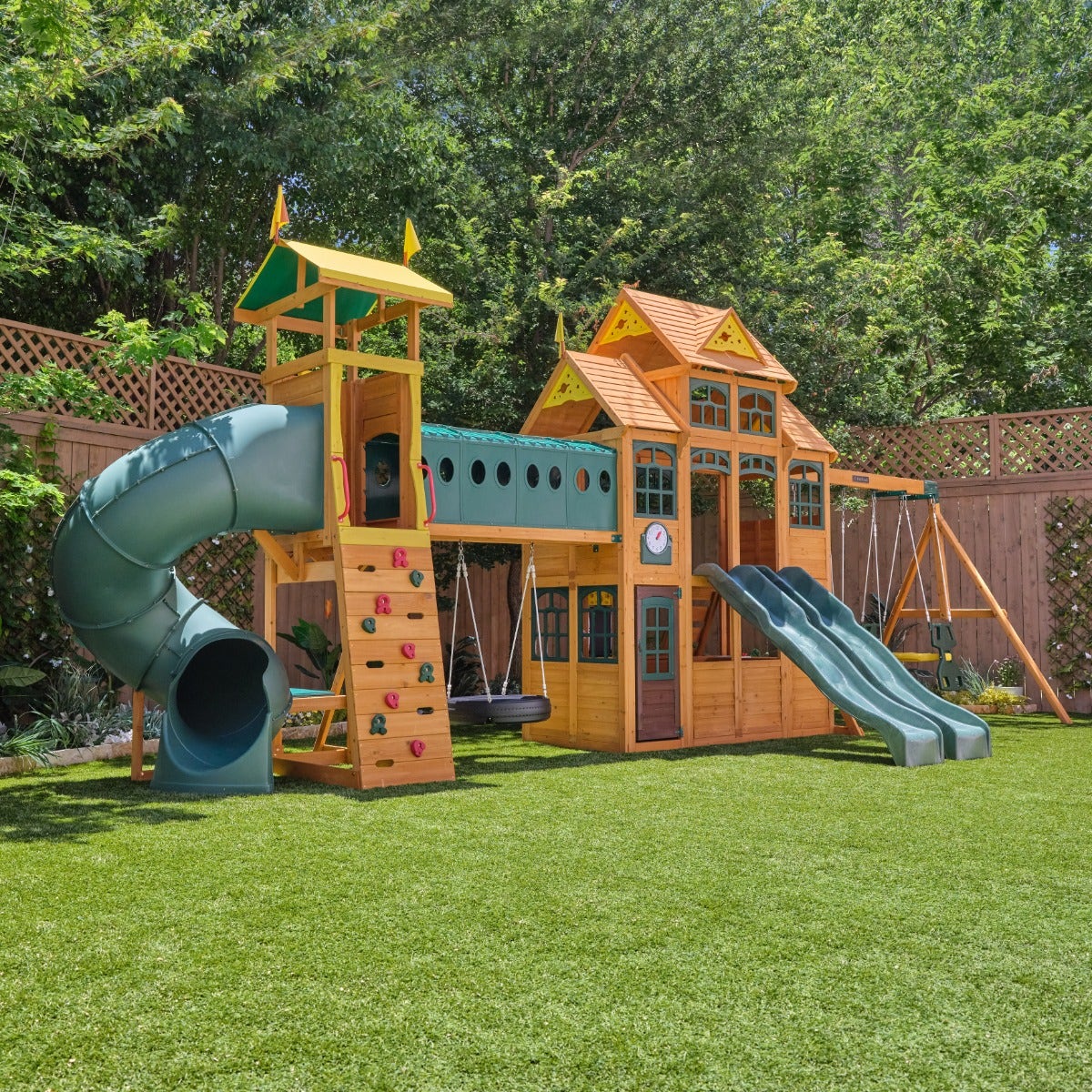 Bear Cave Lodge Swing Set - Installation Available