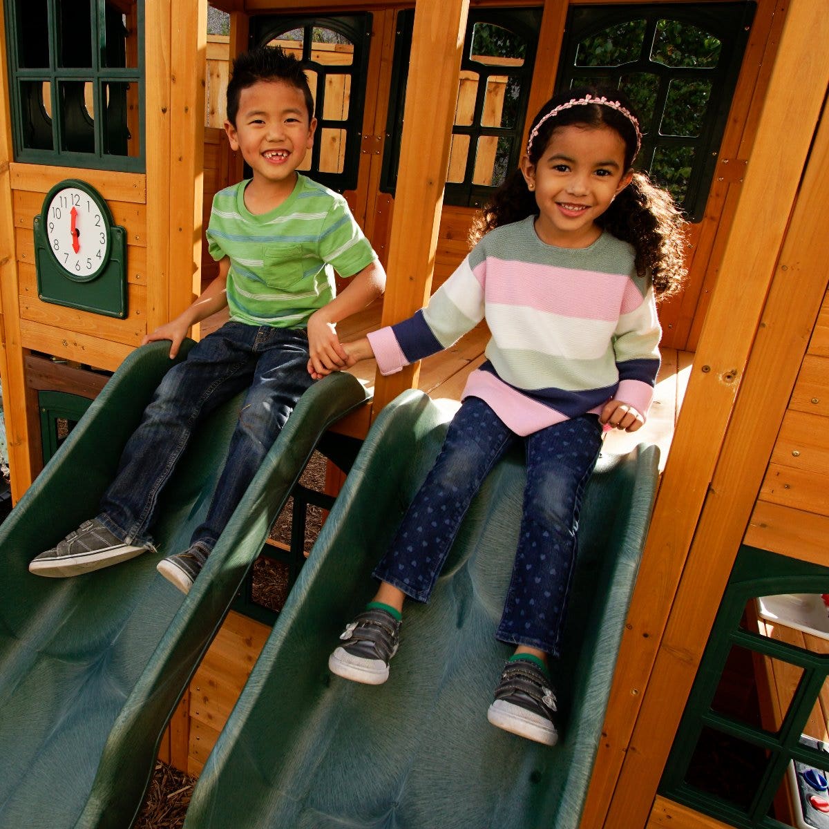 Bear Cave Lodge Swing Set - Installation Available