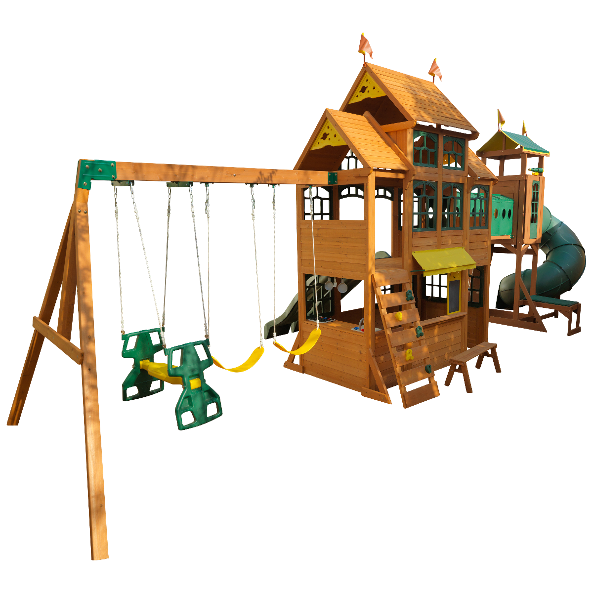 Bear Cave Lodge Swing Set - Installation Available