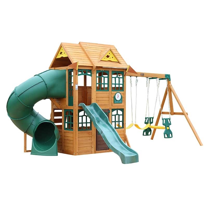Charleston Lodge Wooden Swing Set / Playset