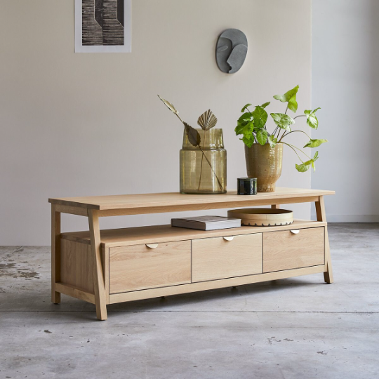 Haley Oak Wood Cabinet & Sideboard