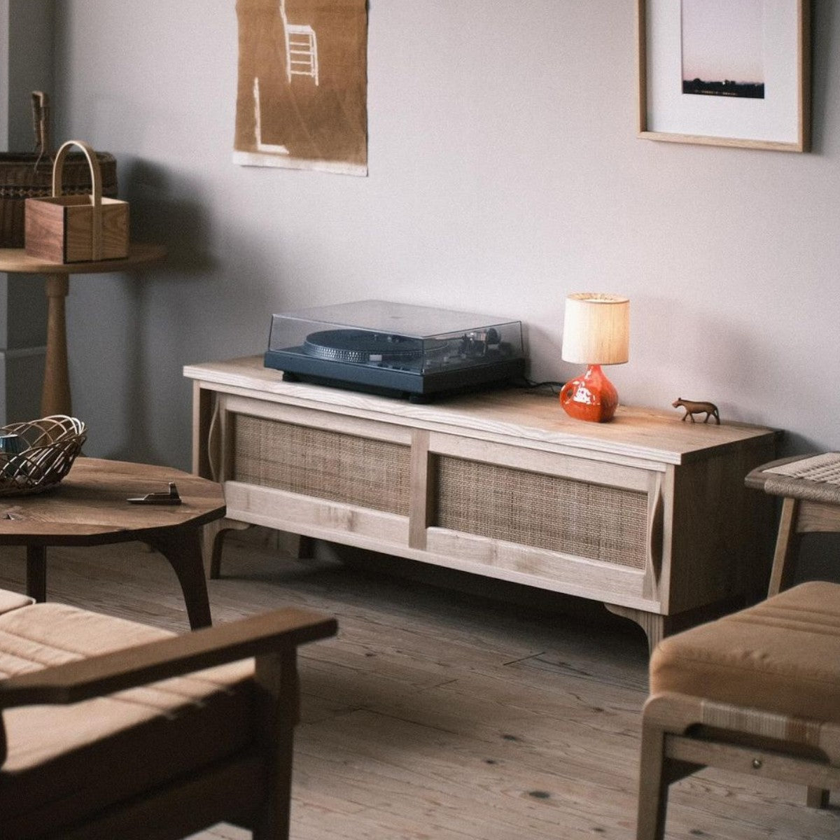 Haley Oak Wood TV Unit