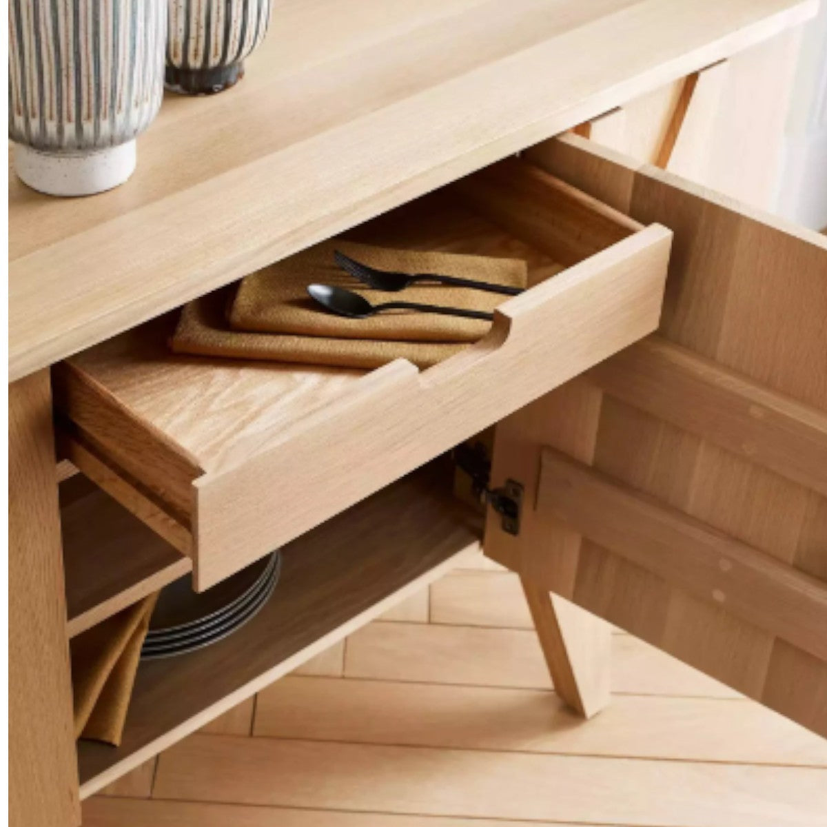 Halia Oak Wood Cabinet & Sideboard