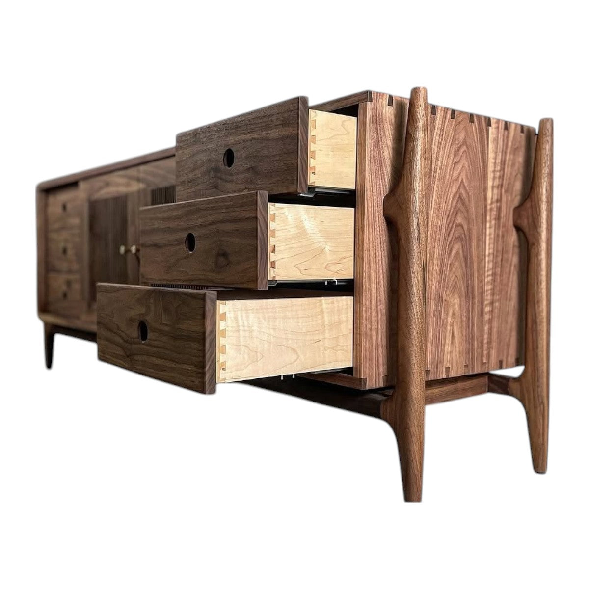 Harmon Walnut Wood TV Unit