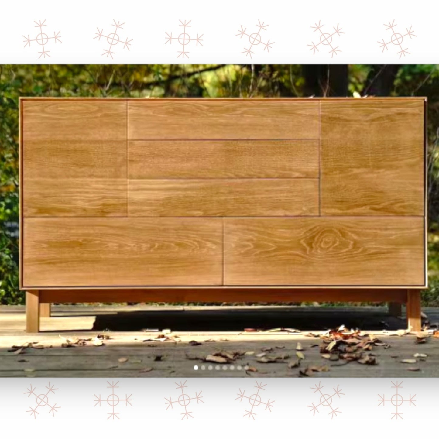Helsa Oak Wood Chest Of Drawers