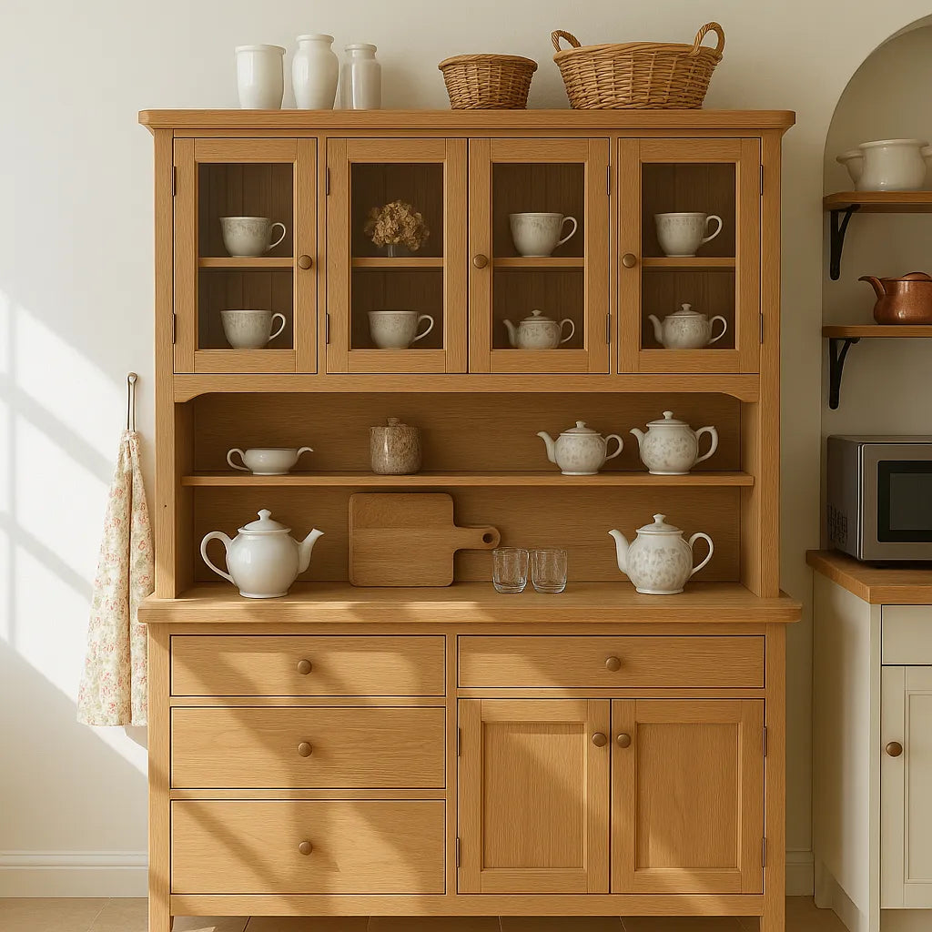 Hutch Kitchen Cabinet Timeless Storage Display Solution