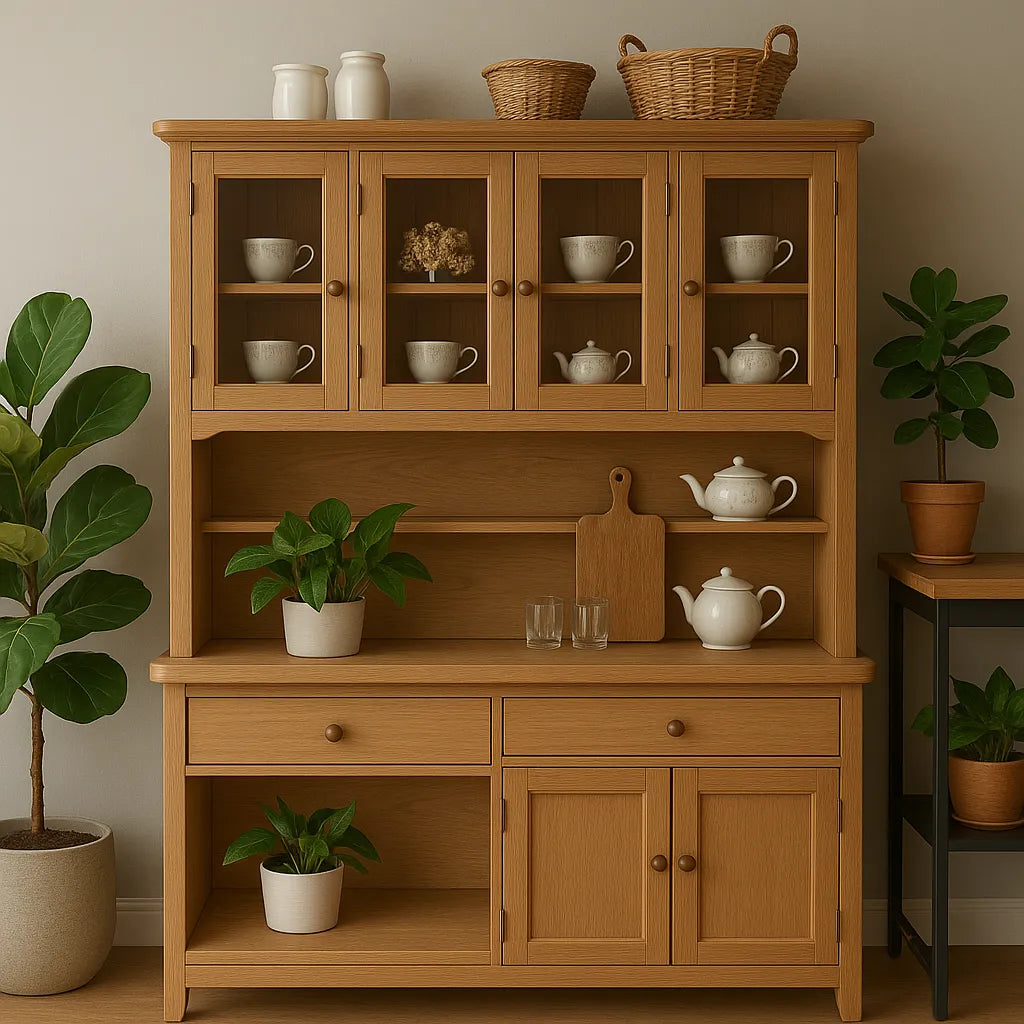 Hutch Kitchen Cabinet Timeless Storage Display Solution