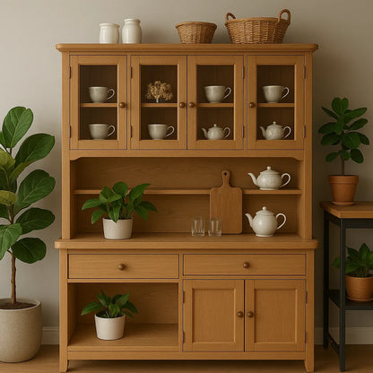 Hutch Kitchen Cabinet Timeless Storage Display Solution
