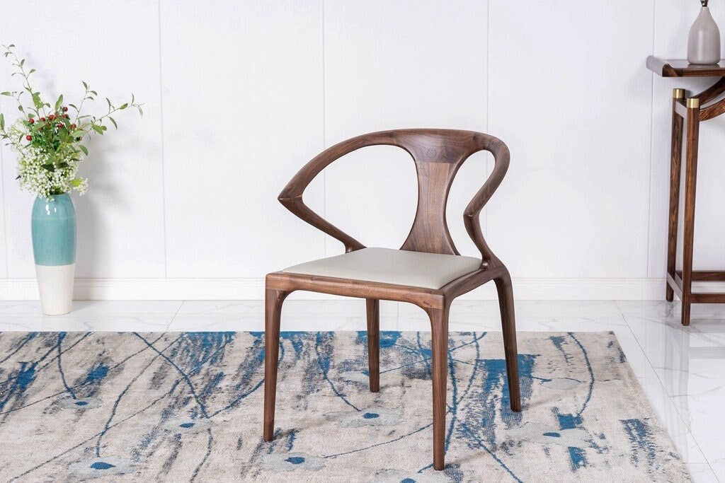 Mazonvintage-Danish Modern Butterfly Black Walnut Wood Armchair