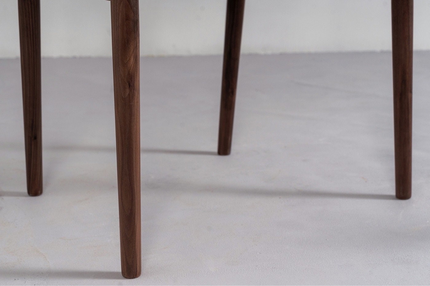 Mazonvintage-Mid Century Modern Solid Black Walnut Chair with Leather