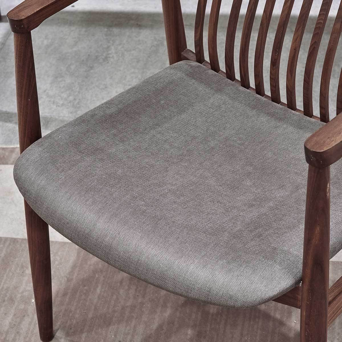Mazonvintage-Vintage Solid Walnut Wood Slatted Back Armchairs