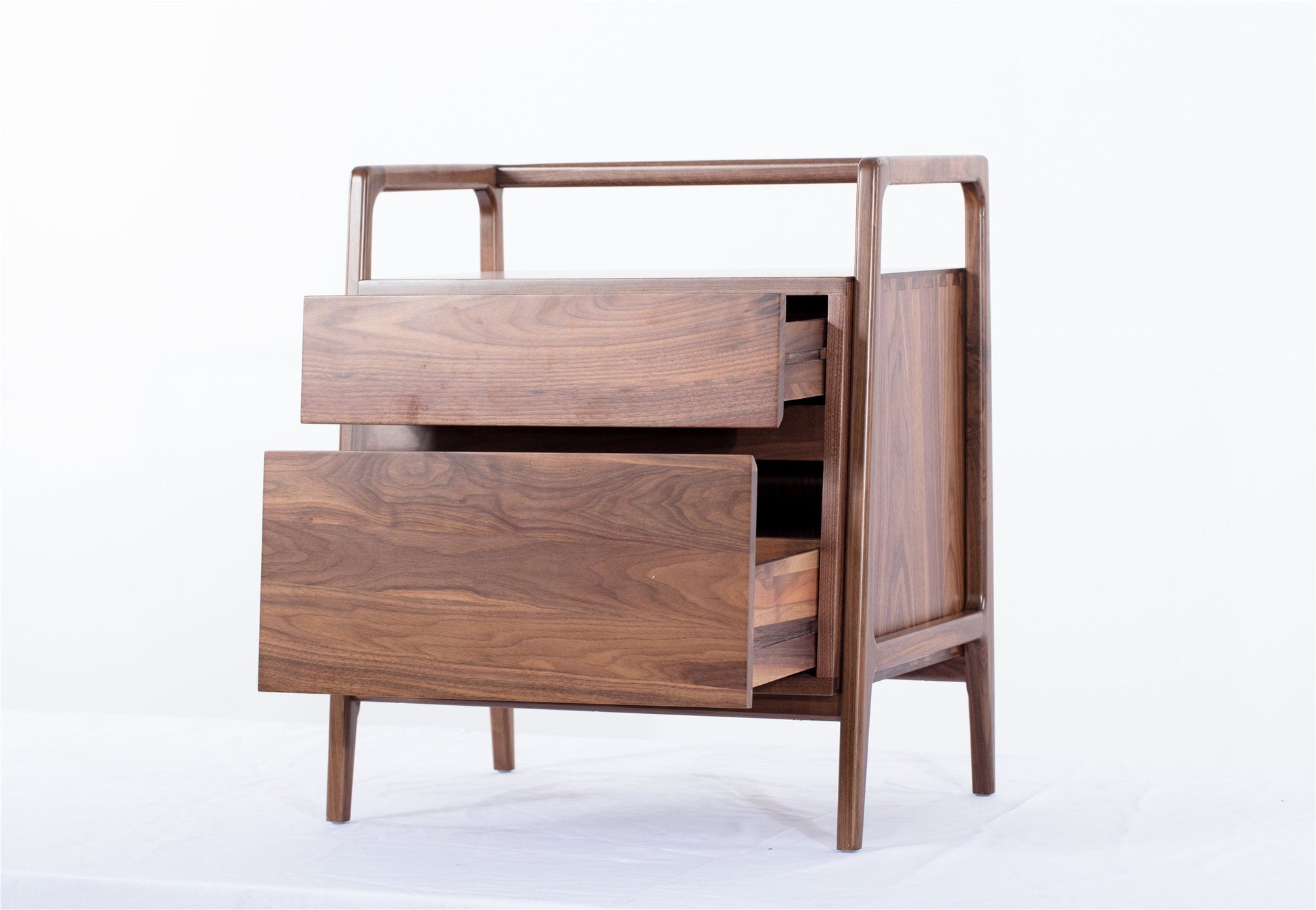 Mazonvintage-Legacy Solid Wood Black Walnut Streak Bedside Table