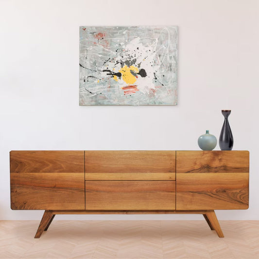 Josue Walnut Wood TV Unit