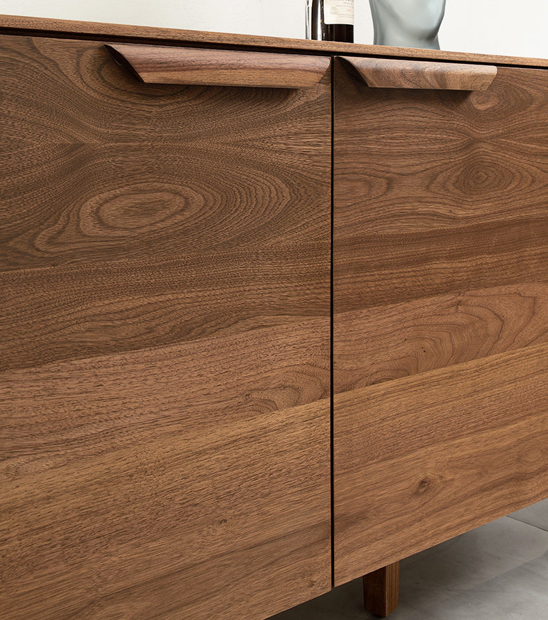 Mazonvintage-Sophisticated Chic Black Walnut Wood Sideboard