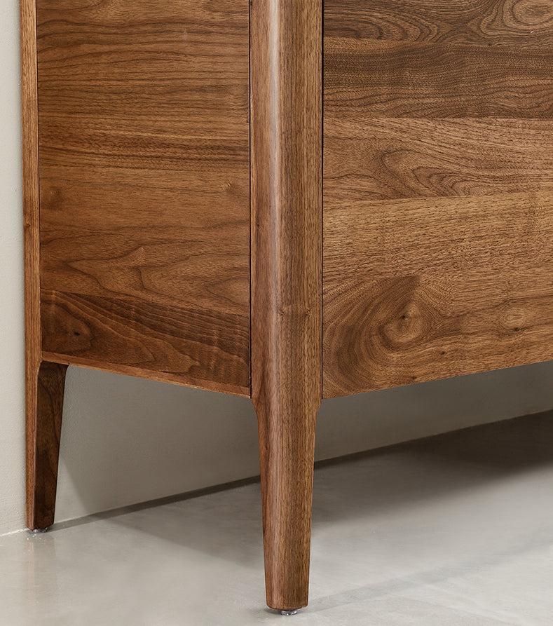 Mazonvintage-Sophisticated Chic Black Walnut Wood Sideboard