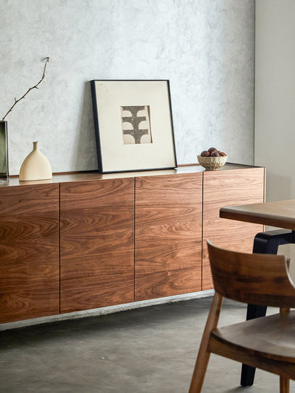 Mazonvintage-Serenity Natural Black Walnut Wood Finish Credenza