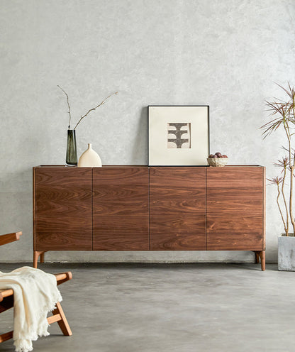 Mazonvintage-Serenity Natural Black Walnut Wood Finish Credenza