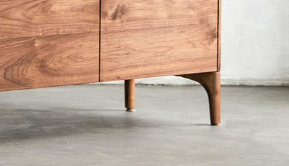 Mazonvintage-Serenity Natural Black Walnut Wood Finish Credenza