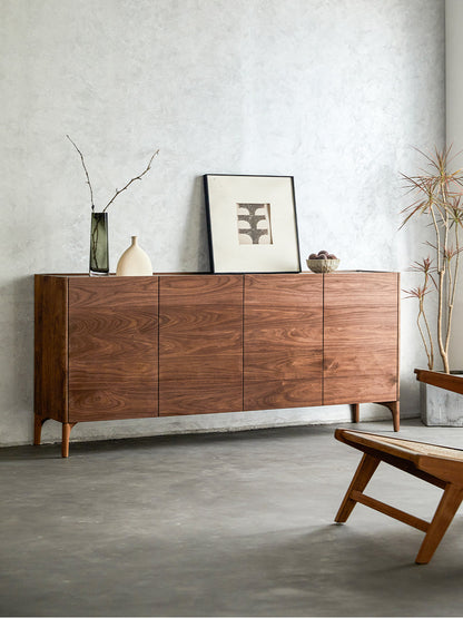 Mazonvintage-Serenity Natural Black Walnut Wood Finish Credenza