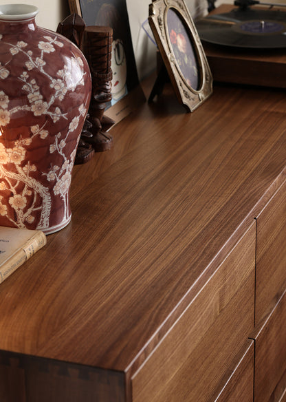 Mazonvintage-NovaTrend 9-Drawer Walnut Wood Dresser