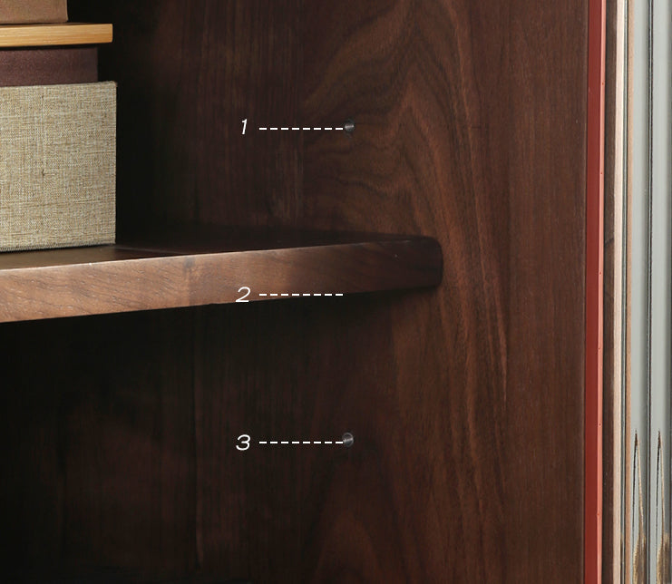 Mazonvintage-Serenity 3 Snow Glass Walnut Wood Cupboard