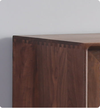 Mazonvintage-Serenity 3 Snow Glass Walnut Wood Cupboard