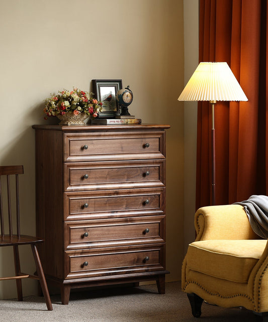 Mazonvintage-Heritage American Style Vintage Walnut Wood Dresser