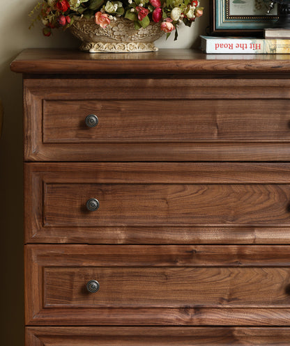 Mazonvintage-Heritage American Style Vintage Walnut Wood Dresser