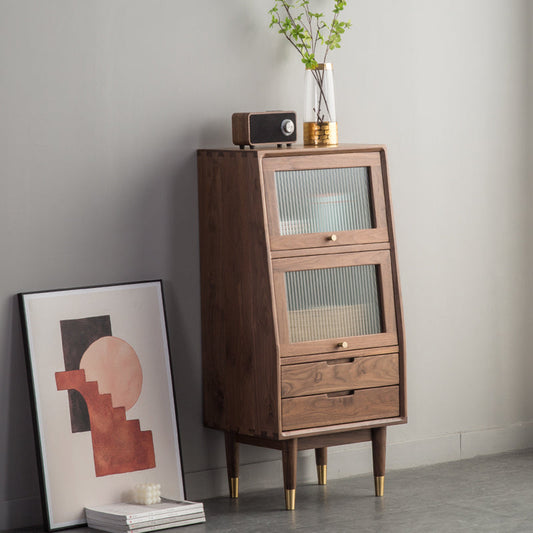 Mazonvintage-Small Solid Walnut Wood Side Cabinet