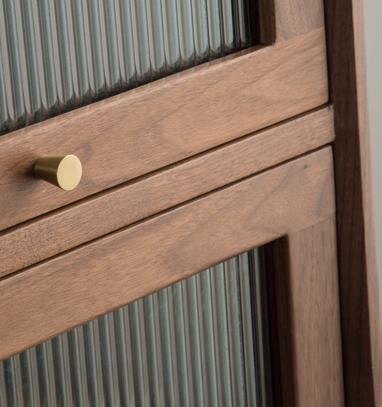 Mazonvintage-Small Solid Walnut Wood Side Cabinet