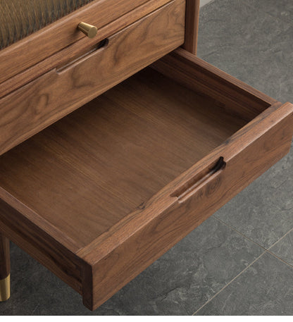 Mazonvintage-Small Solid Walnut Wood Side Cabinet