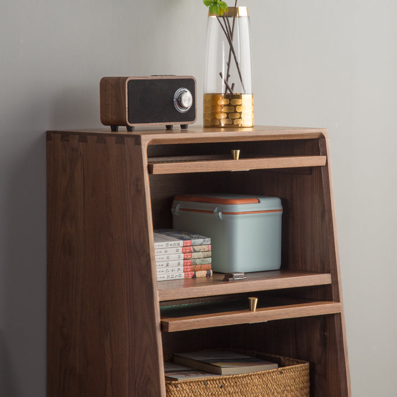 Mazonvintage-Small Solid Walnut Wood Side Cabinet